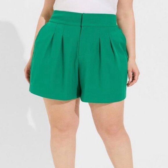 Torrid Pants - Torrid Size 20 Green Wide Leg Studio Crepe Shorts